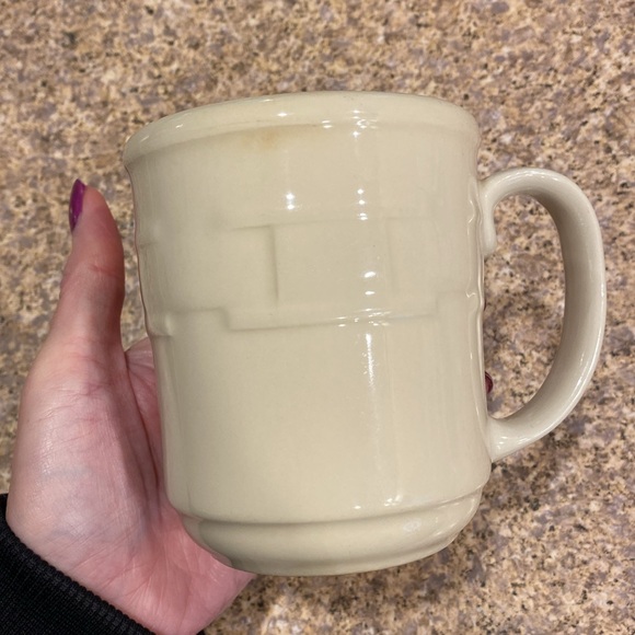 1 Retired Longaberger Ivory Mug Woven Traditions Vitrified Pottery (1 Mug Only) - Picture 7 of 16
